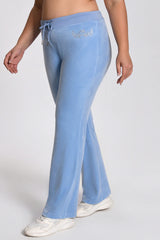 Plus-Size Angel Couture Big Bling Velour Track Pants