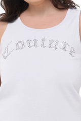 Plus-Size Big Bling Couture Tank Top