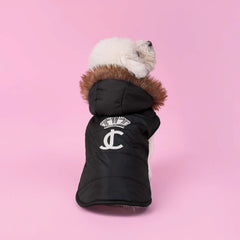 Pet Faux Fur Hooded Jacket