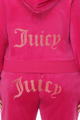 Plus-Size Technicolor Customizable Big Bling Velour Hoodie