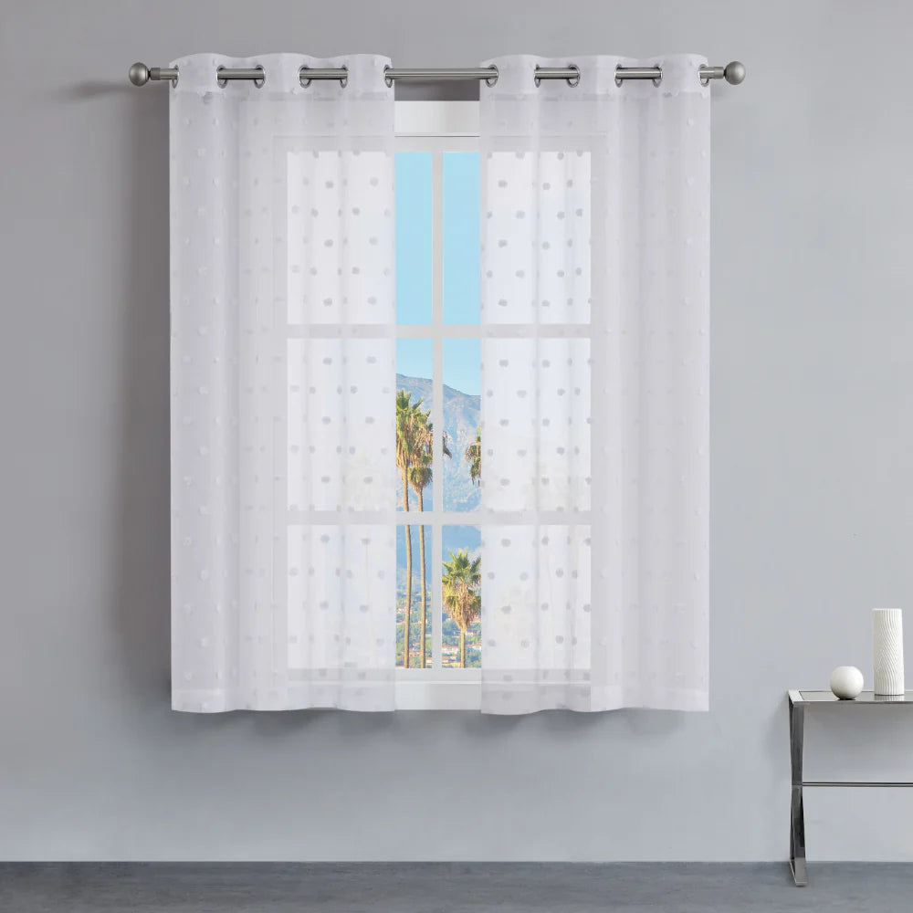Evelyn Polka Dot Sheer Curtains