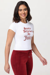 Santa Believes in Juicy Baby Tee