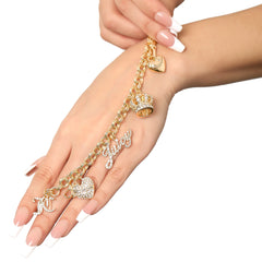 Charm Bracelet with Pave Accents