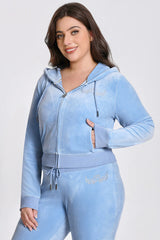 Plus-Size Angel Couture Big Bling Velour Hoodie