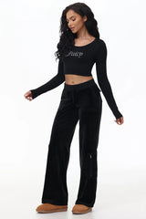 Cropped Long Sleeve Baby Tee