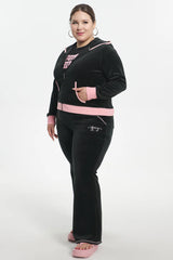 Plus-Size Sweetheart Cotton Velour Hoodie