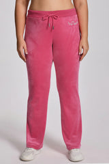 Plus-Size Angel Couture Big Bling Velour Track Pants