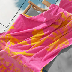 Pink Beachside Couture Cotton Beach Towel