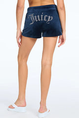 Big Bling Velour Track Shorts