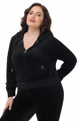 Plus-Size OG Big Bling Velour Hoodie