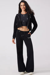 Angel Couture Cropped Fleece Hoodie