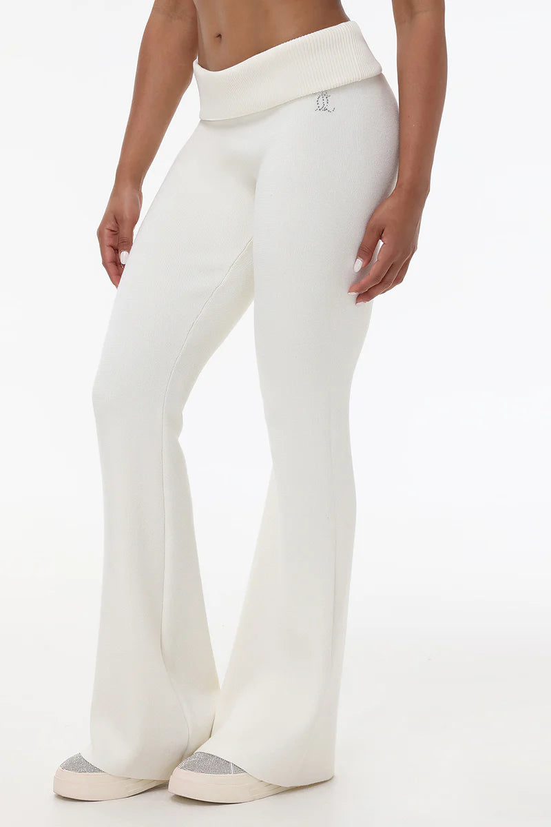 Low Rise Knit Flare Pants