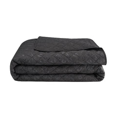 Black Leopard Embossed Quilt Set