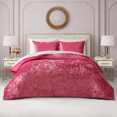 Crushed Velvet Comforter Set