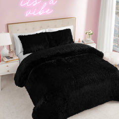 Shaggy Faux Fur Comforter Set