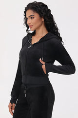 Ombre Big Bling Velour Hoodie