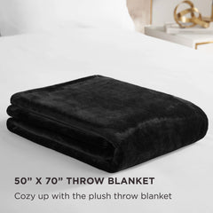 Solid Plush Throw Blanket