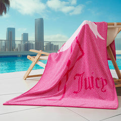 Pink Flamingo Cotton Beach Towel