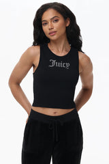Small Bling High Neck Crop Tank