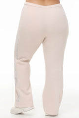 Plus-Size Wide Leg Fleece Pant With Side Bling
