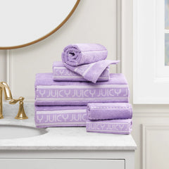 Plush Stripe Bath Towel Set