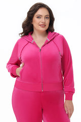 Plus-Size OG Big Bling Velour Hoodie