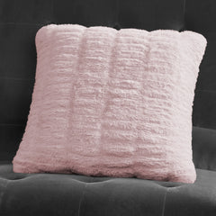 Pleated Faux Fur Decorative Pillow